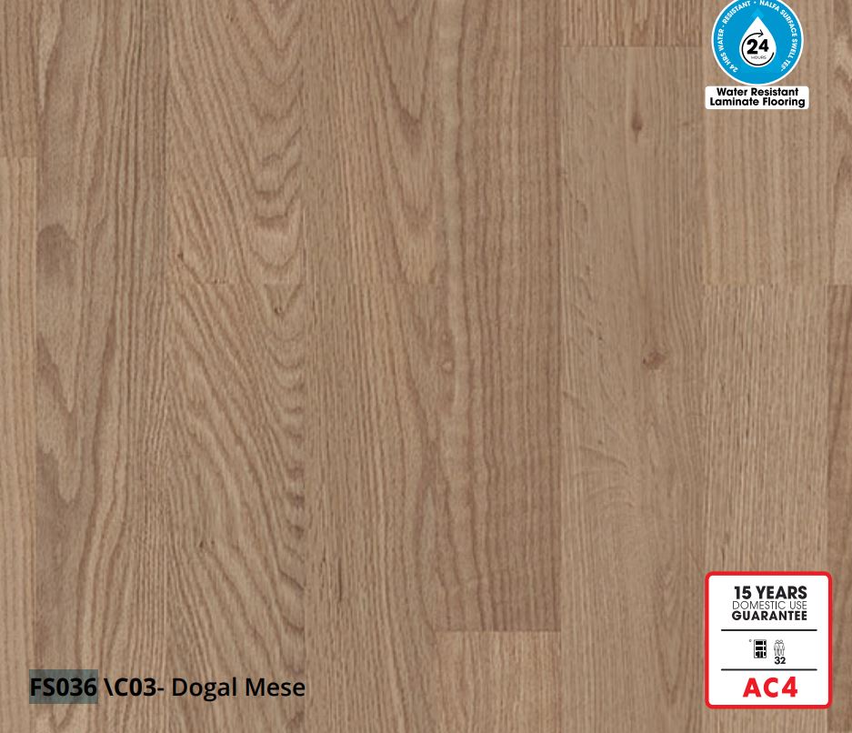 F-FS036/C03 - باركيه تركي Floor Pan AC3 / 8mm