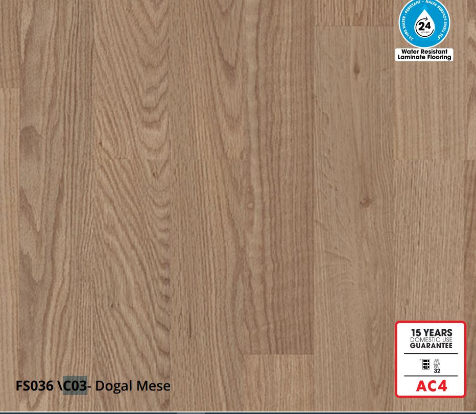F-C03 - باركيه تركي Floor Pan AC3 / 8mm  -